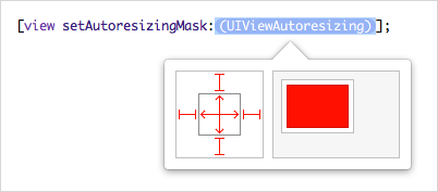 Setting a view's autoresizing mask